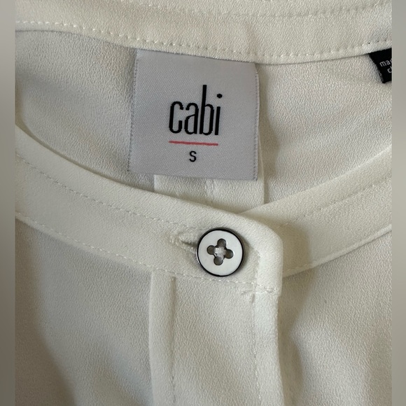 NWOT Cabi - Float Blouse - Polyester wheel-ruffled sleeves in White Size Small - Picture 9 of 9